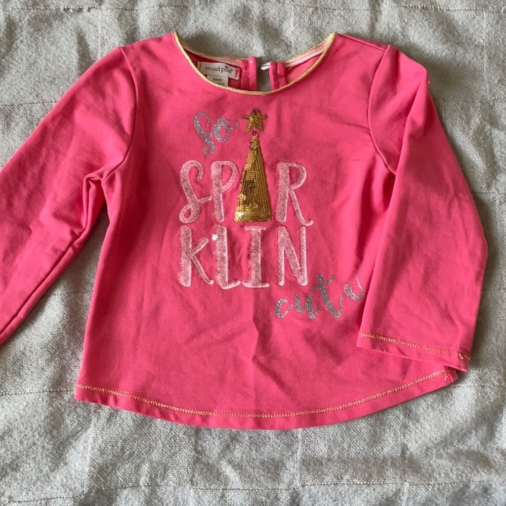 Mud pie: so sparkling cute long sleeve tee